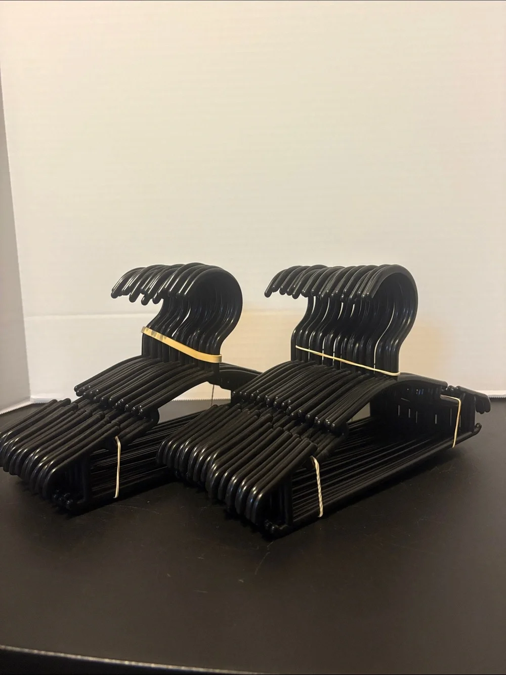 Set of Black Toddler Plastic Clothing Hangers - 50 Pack
